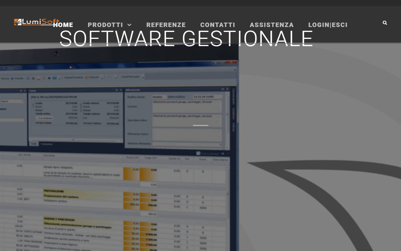 Anteprima del sito: LumiSoft Sagl