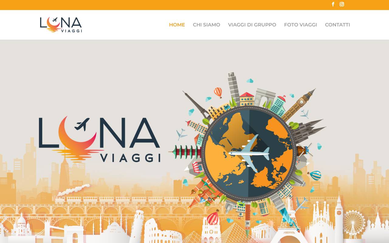 Anteprima del sito: Luna Viaggi Sagl