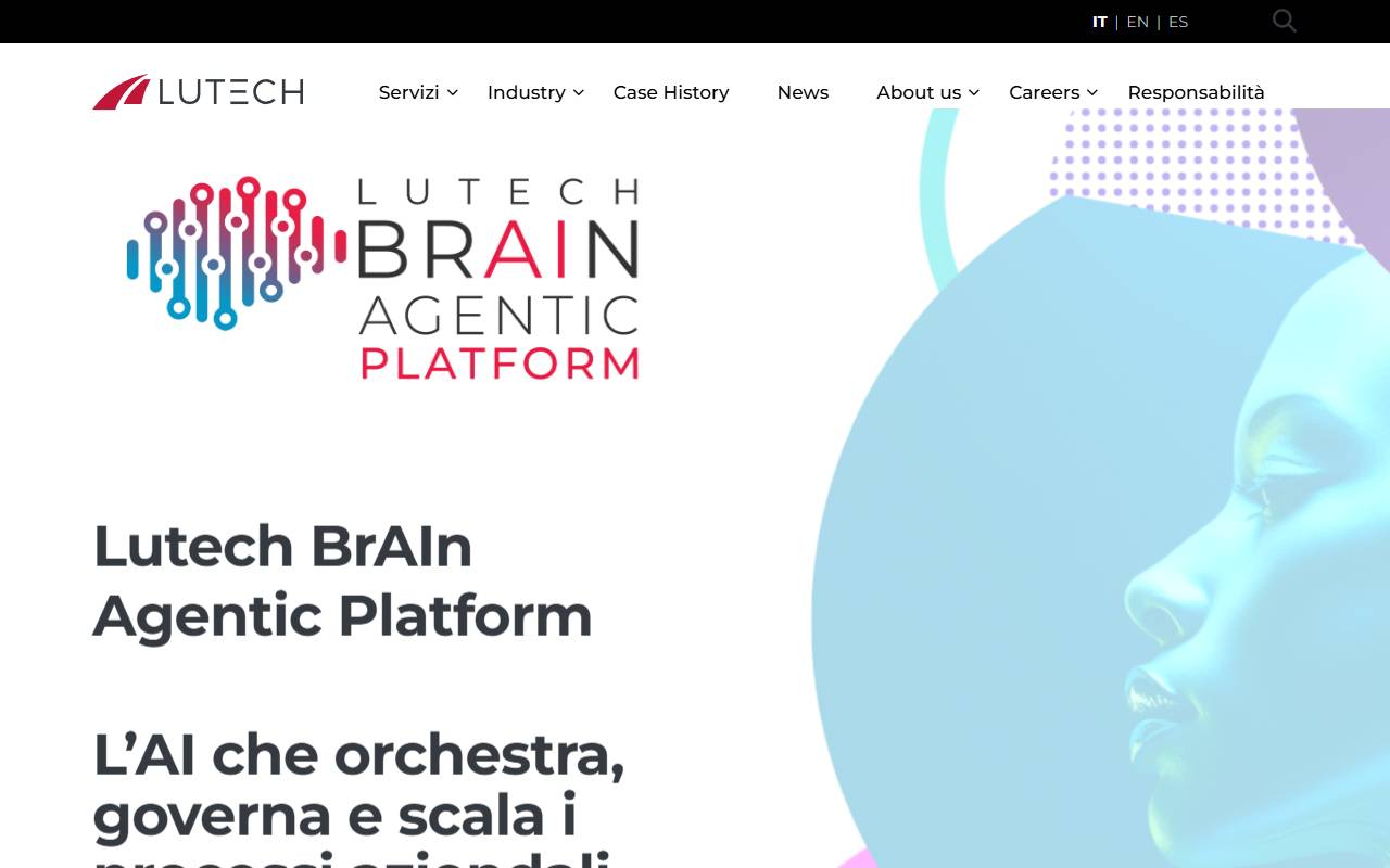 Anteprima del sito: Lutech ICT Solutions SA