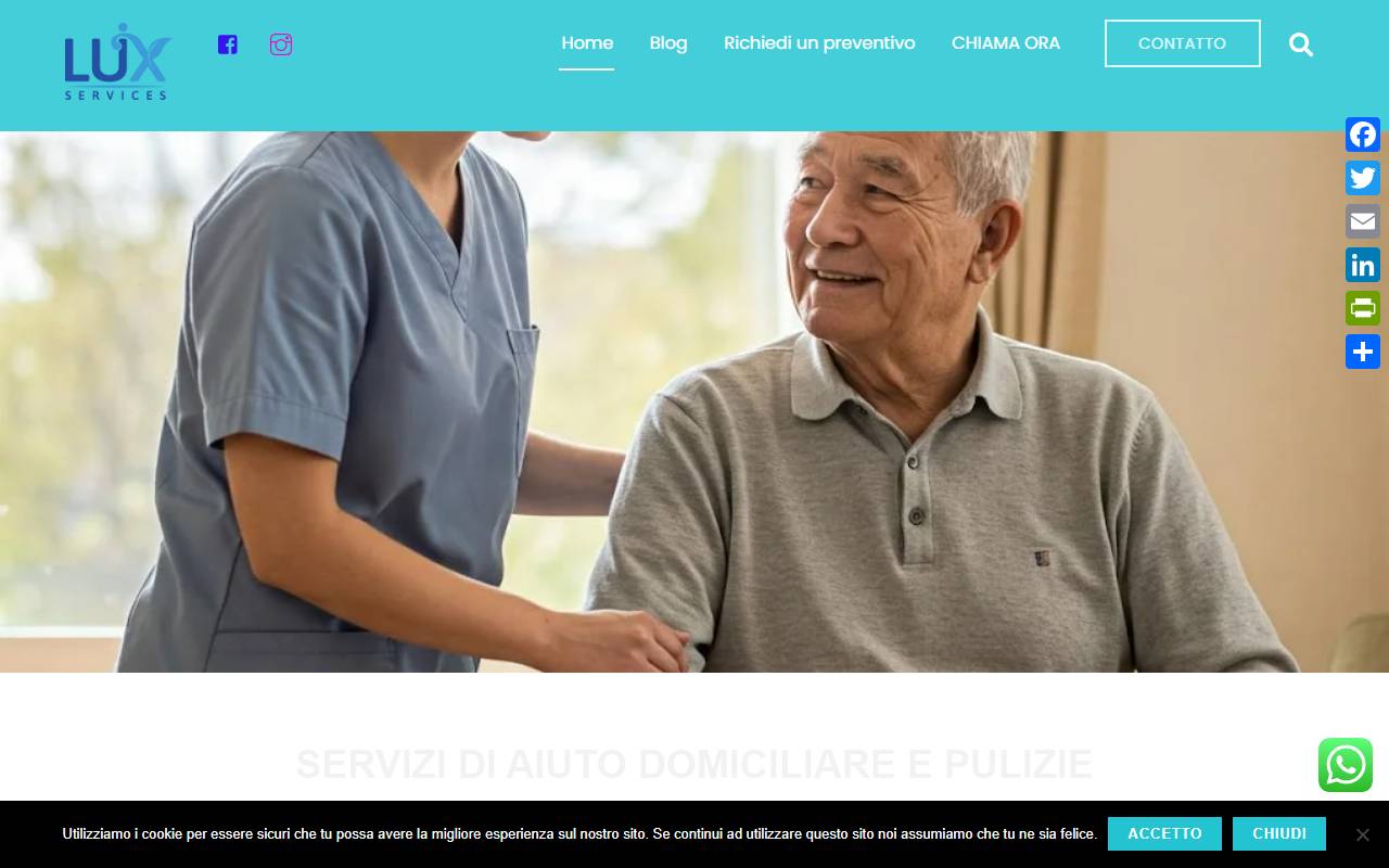 Anteprima del sito: LUX SERVICES SAGL