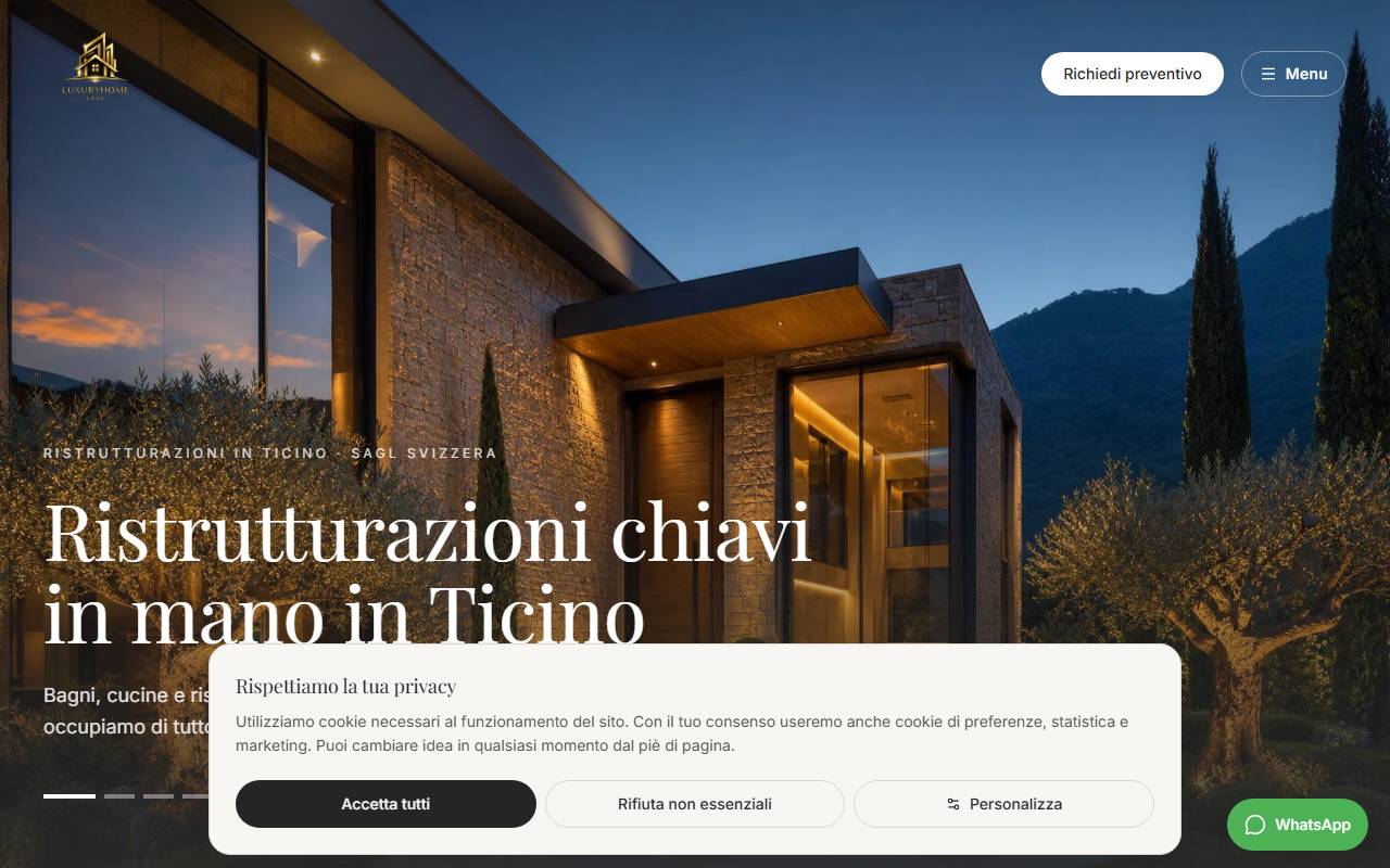 Anteprima del sito: Luxuryhome Sagl
