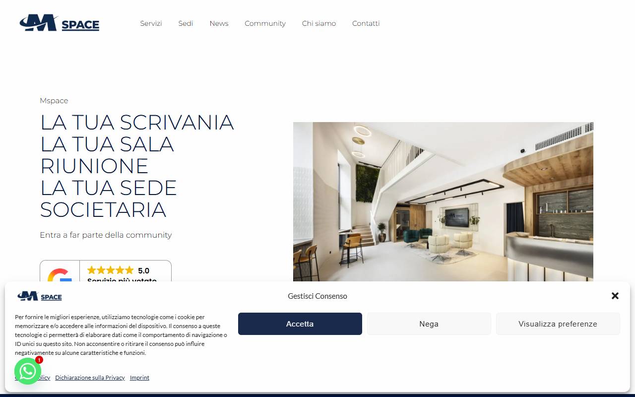 Anteprima del sito: Mspace Sagl