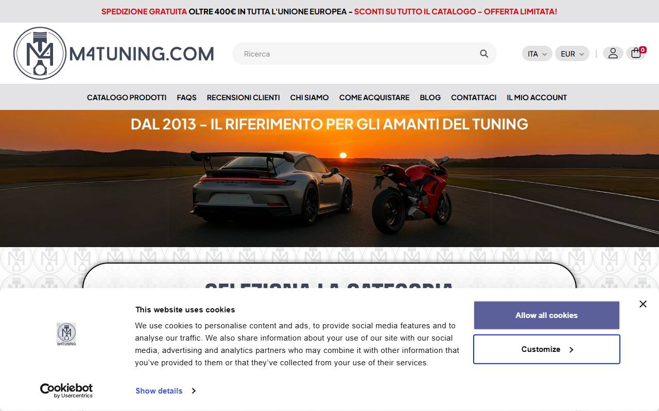 Anteprima del sito: M4 Tuning Sagl