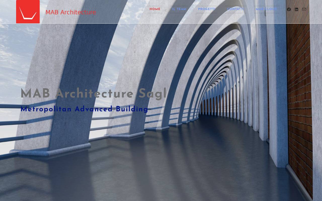 Anteprima del sito: MAB architecture Sagl
