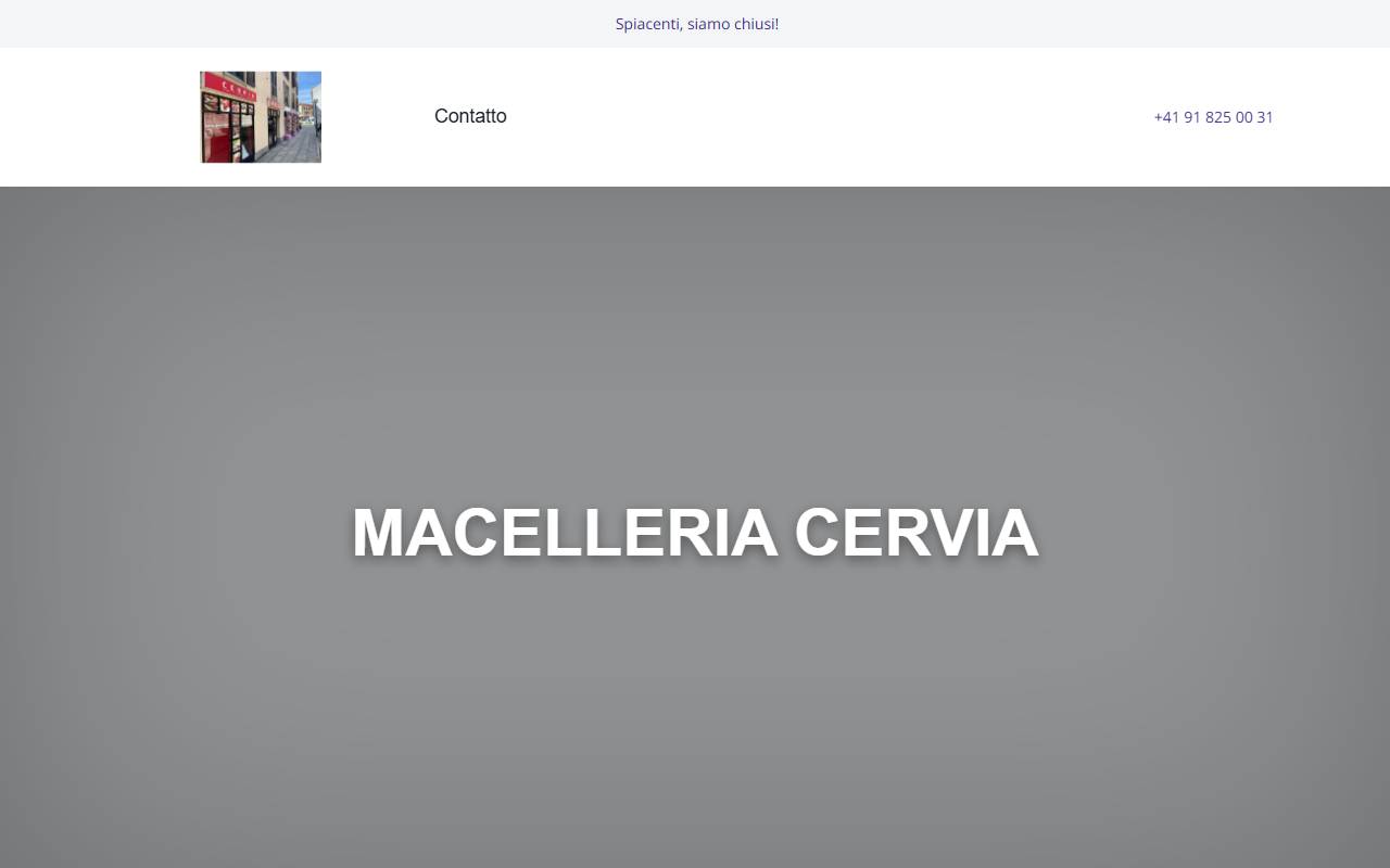 Anteprima del sito: Macelleria Cervia Sagl