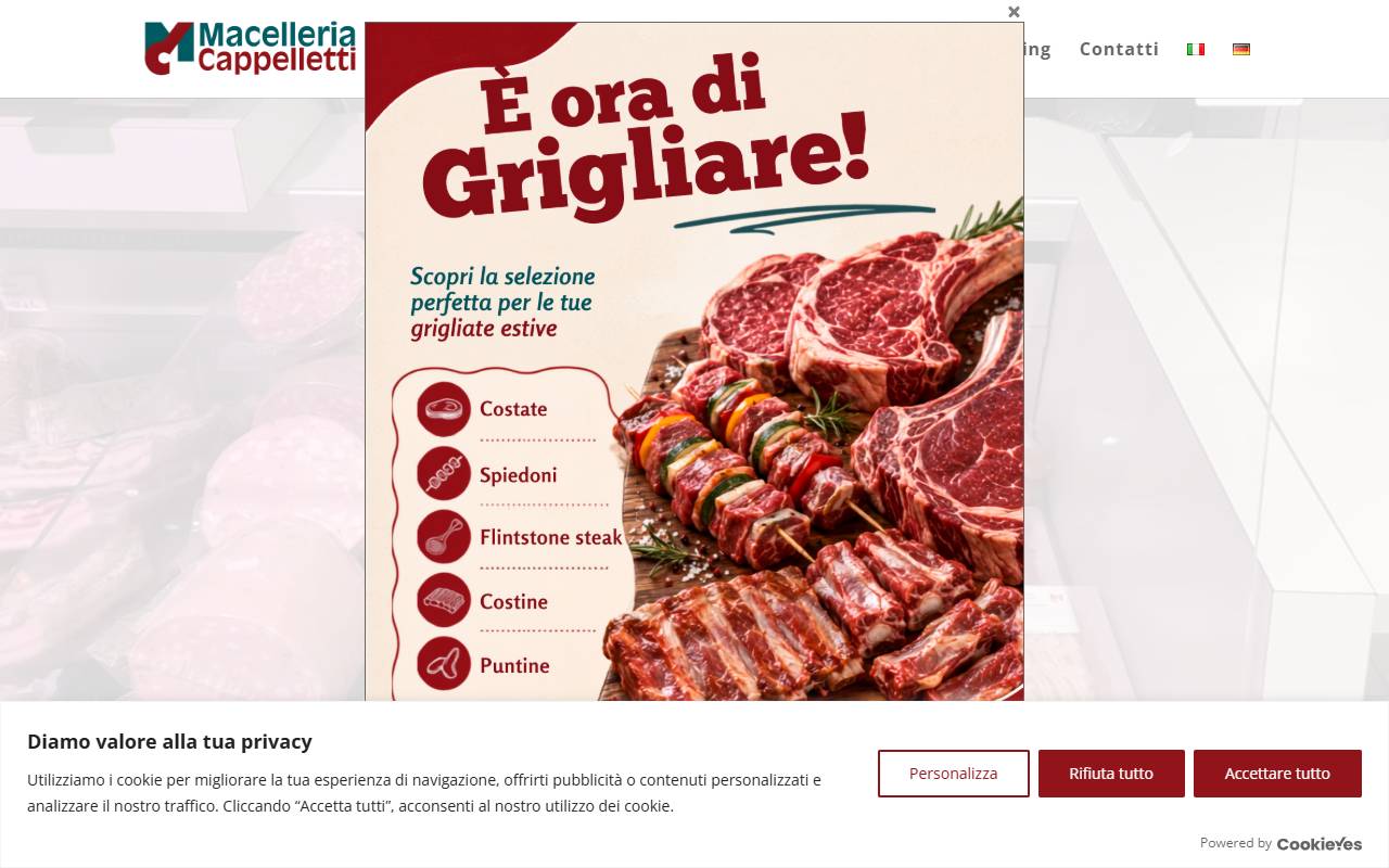 Anteprima del sito: Macelleria Cappelletti Sagl