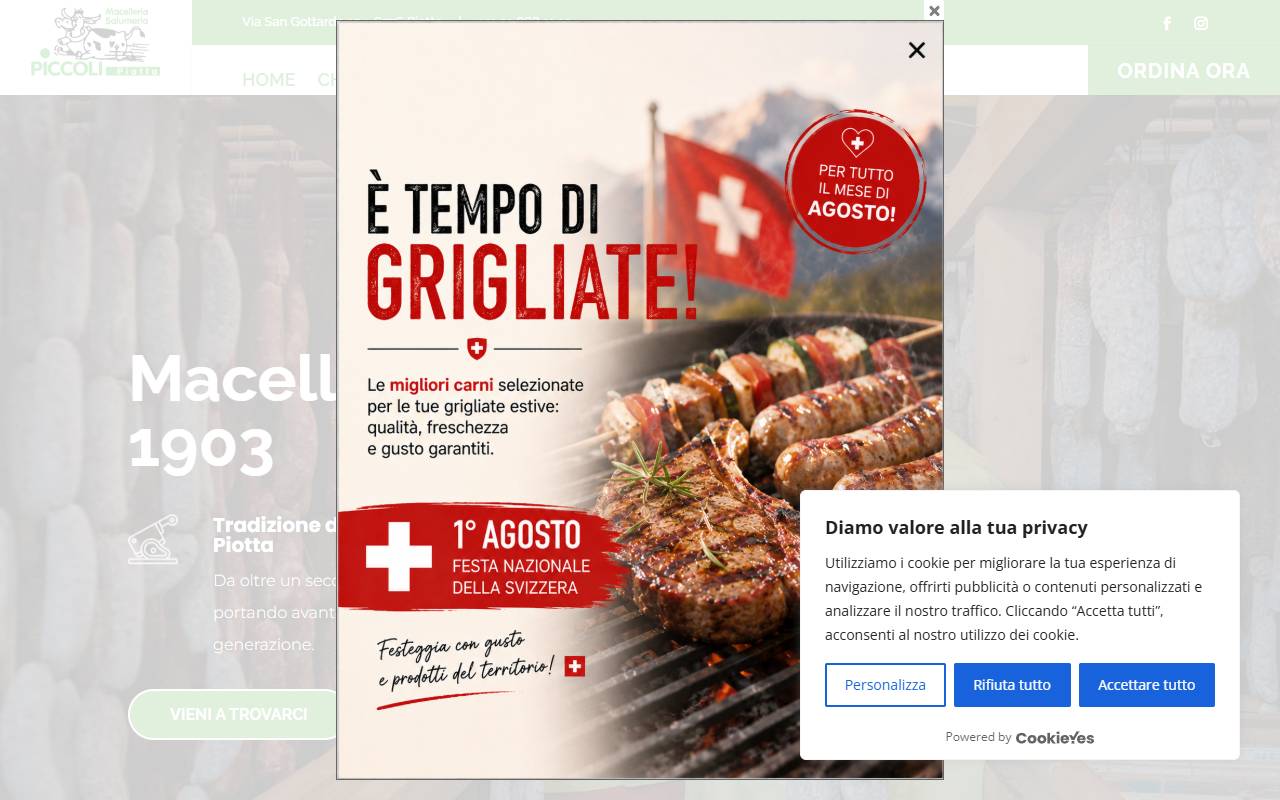 Anteprima del sito: Macelleria Piccoli