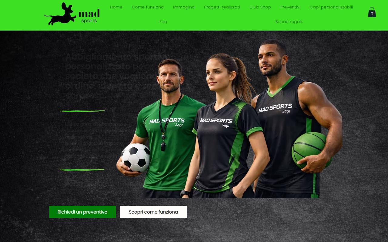 Anteprima del sito: Mad Sports Sagl