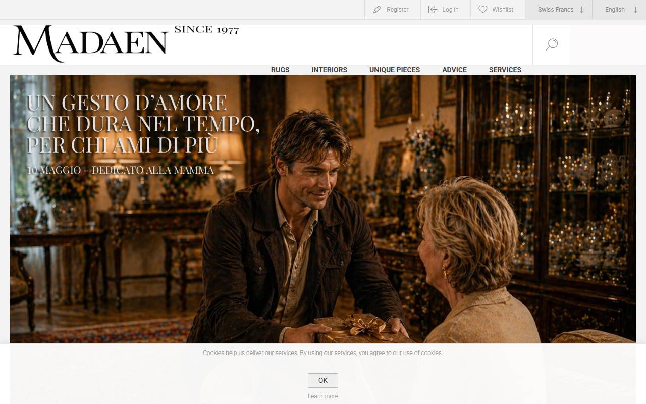 Anteprima del sito: Madaen SA