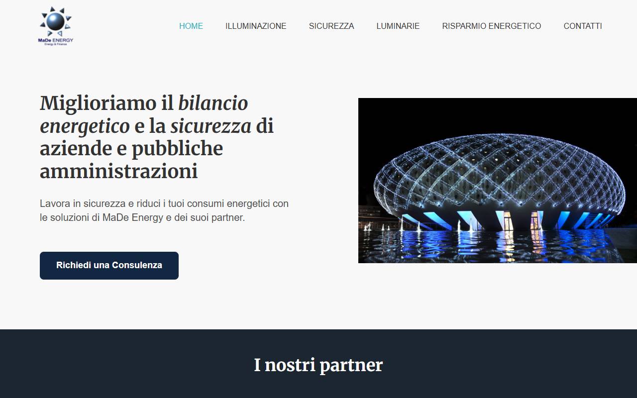 Anteprima del sito: MADE ENERGY SA
