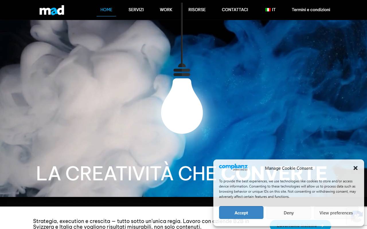 Anteprima del sito: Mad Innovation Sagl