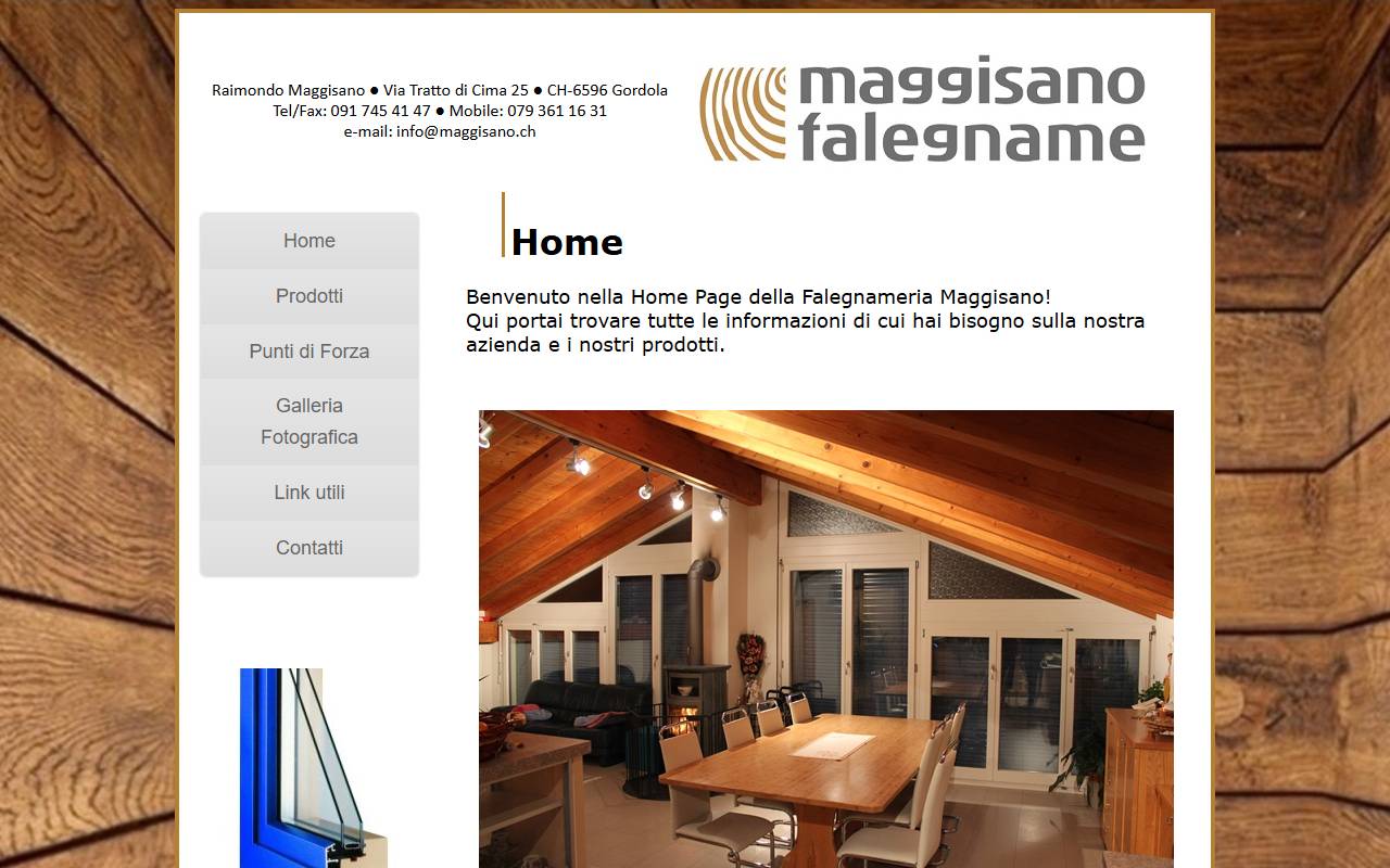 Anteprima del sito: MAGGISANO Falegname, titolare Maggisano Raimondo