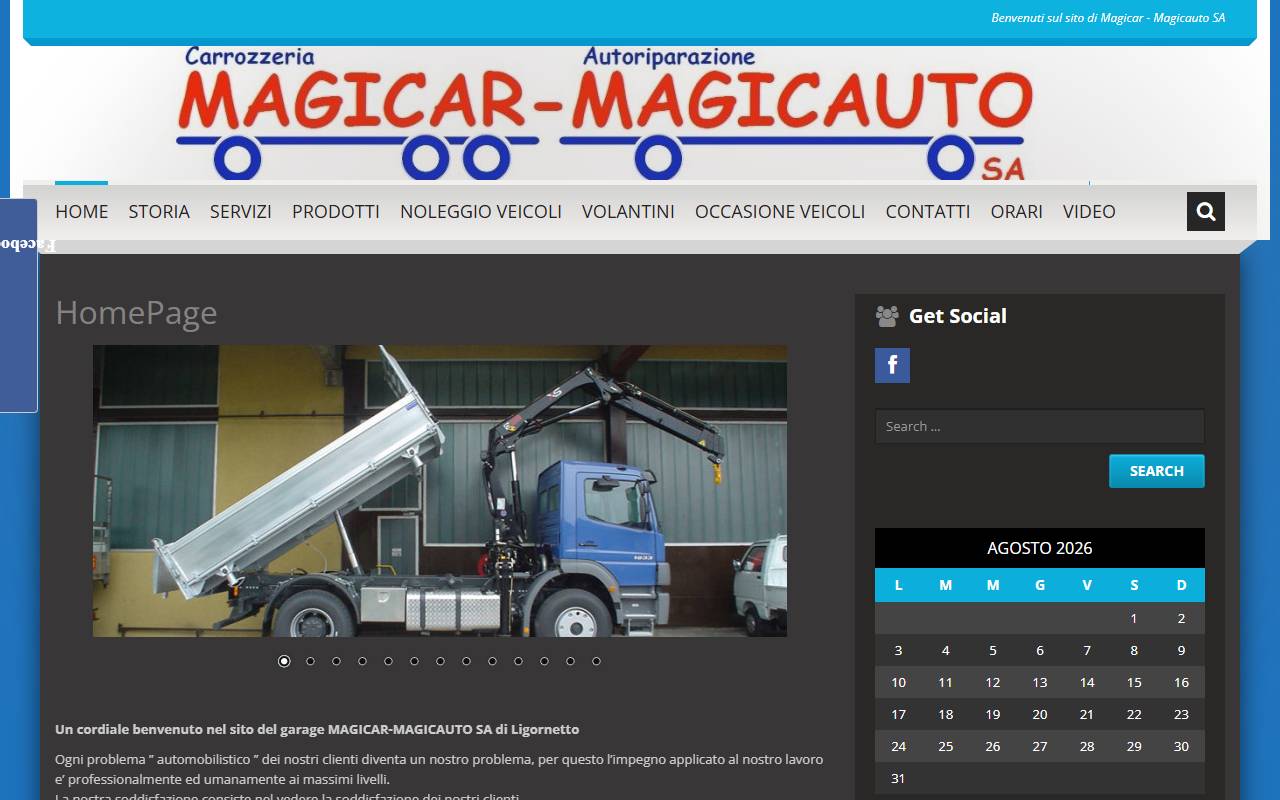Anteprima del sito: Magicar - Magicauto SA