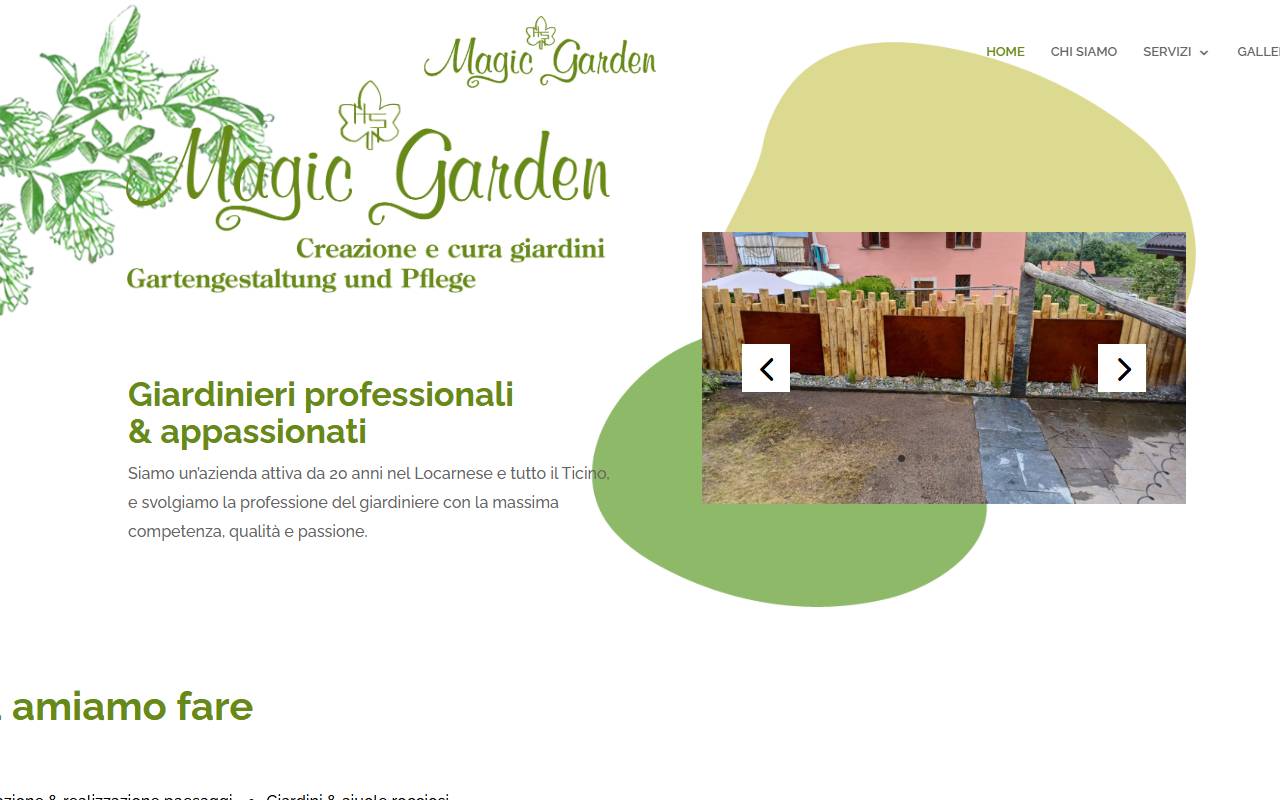Anteprima del sito: MAGIC GARDEN SAGL
