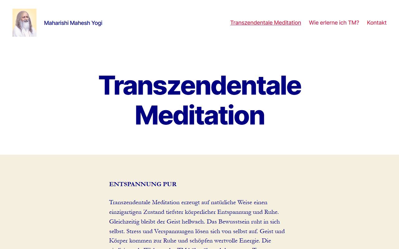 Anteprima del sito: MAHARISHI VEDIC ORGANICS EUROPE SAGL