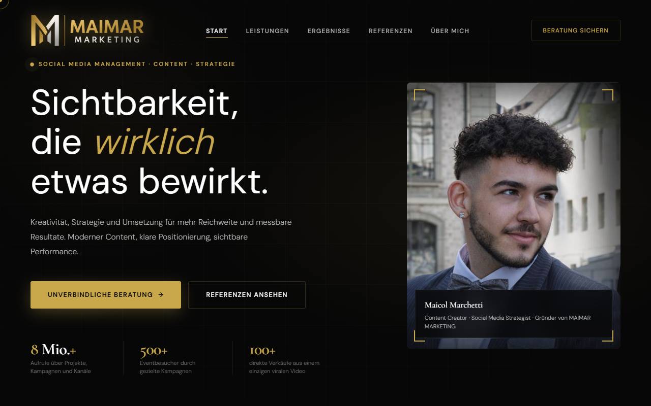 Anteprima del sito: Maimar Mailing & Marketing SA