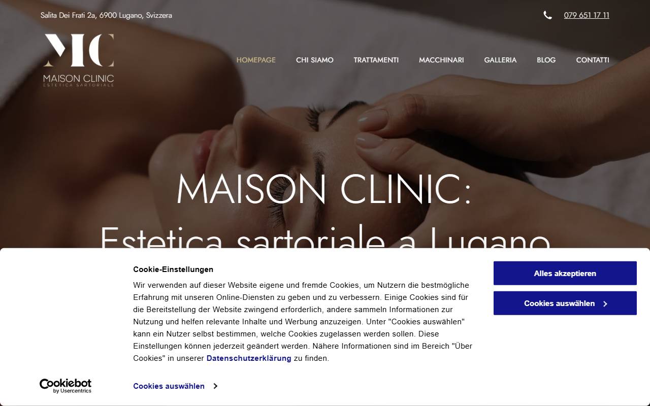 Anteprima del sito: Maison Clinic Sagl