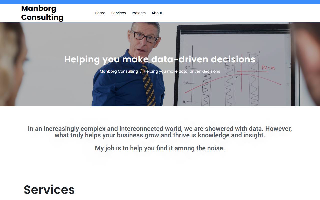 Anteprima del sito: Manborg Consulting