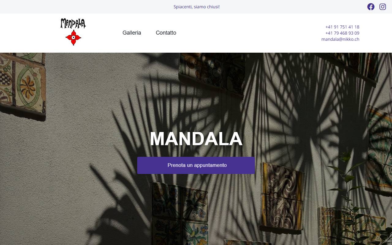 Anteprima del sito: Mandala di Barbara Chiappella