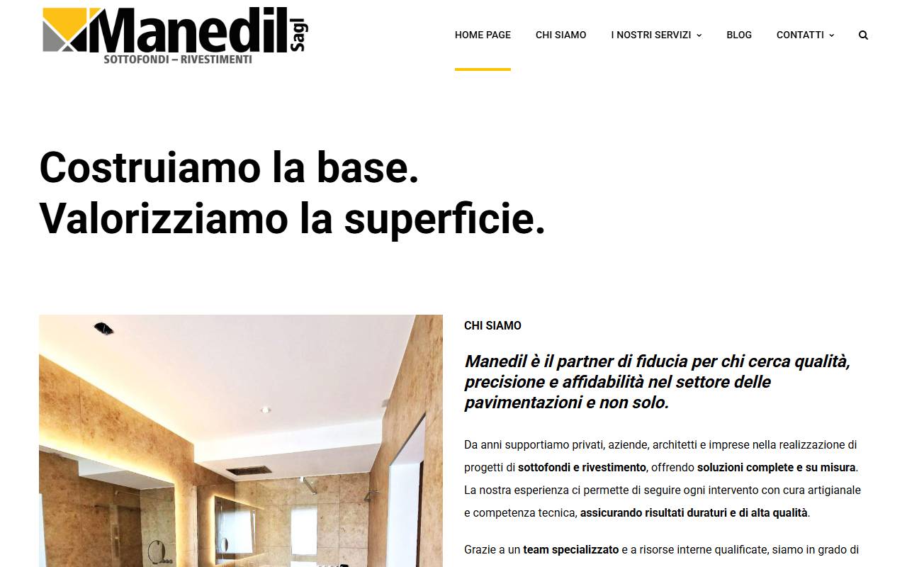 Anteprima del sito: Manedil Sagl