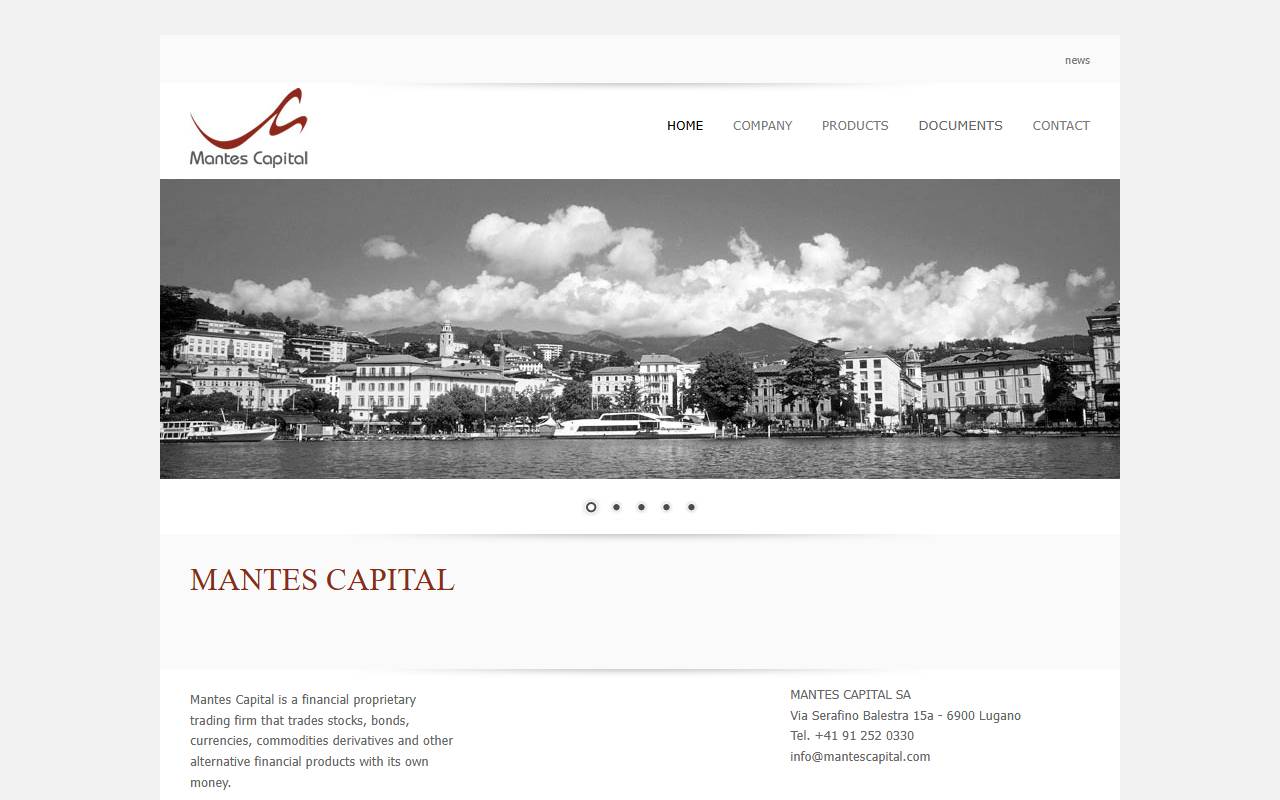Anteprima del sito: Mantes Capital SA