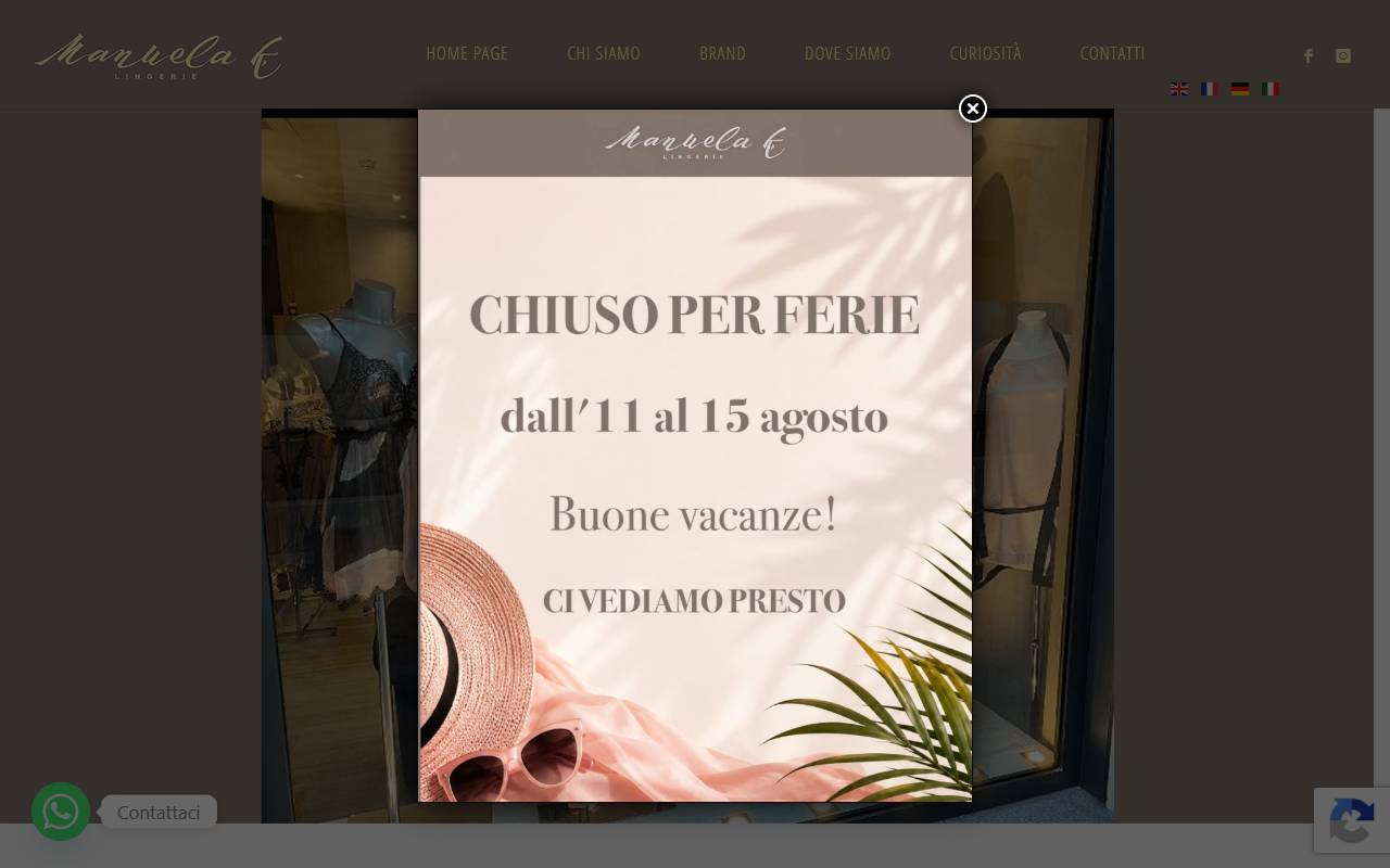 Anteprima del sito: Manuela K. lingerie Sagl