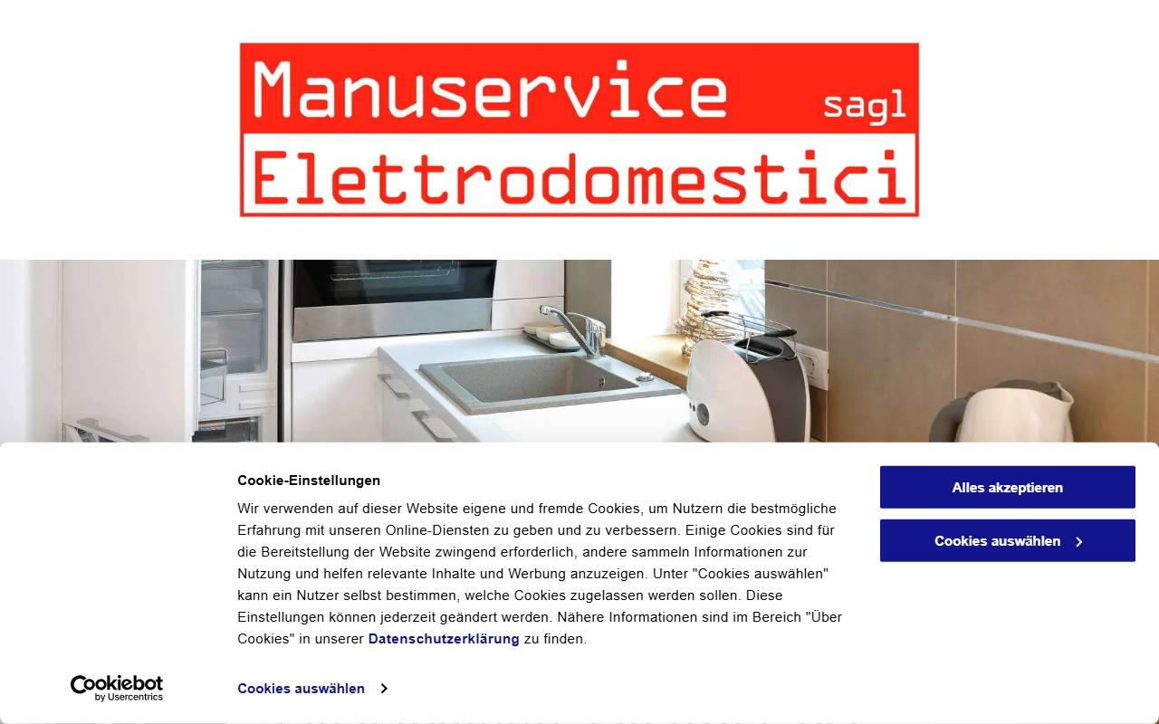 Anteprima del sito: MANUSERVICE ELETTRODOMESTICI Sagl