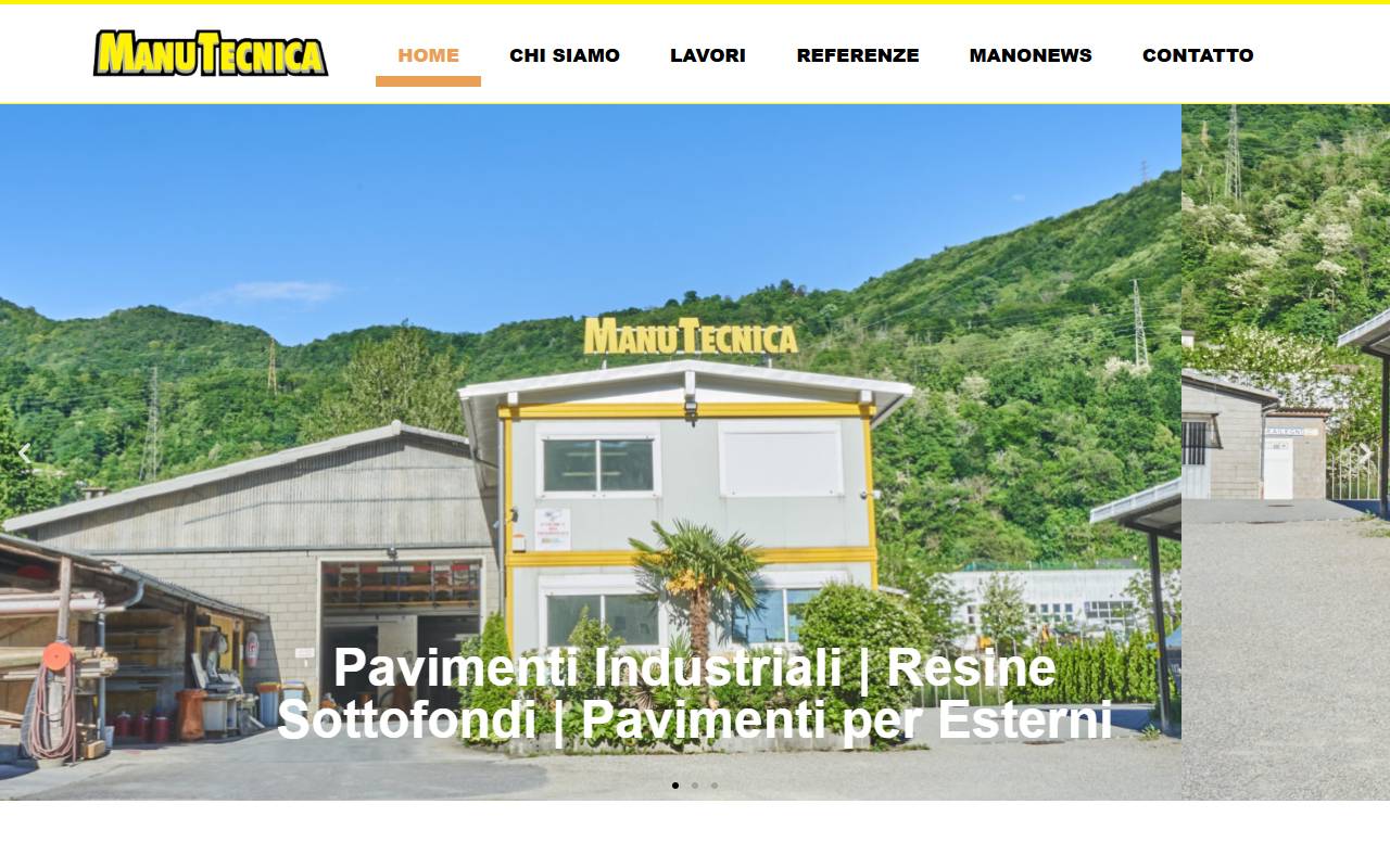 Anteprima del sito: Manutecnica Sagl