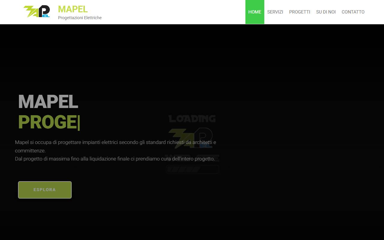 Anteprima del sito: Mapel - Maggi Progettazioni Elettriche e Informatica