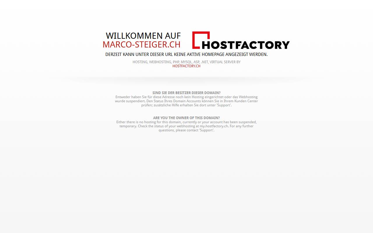 Anteprima del sito: Marco Steiger