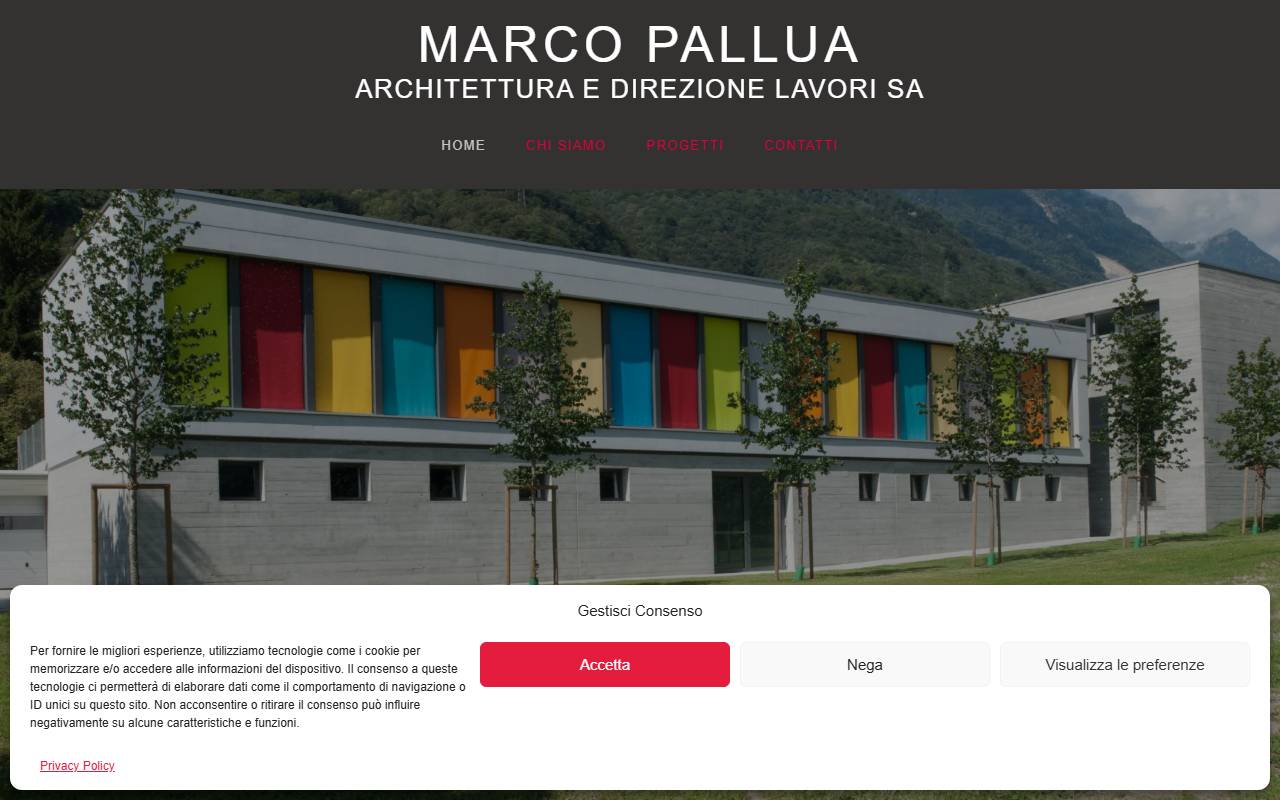 Anteprima del sito: Marco Pallua Architettura e Direzioni Lavori SA