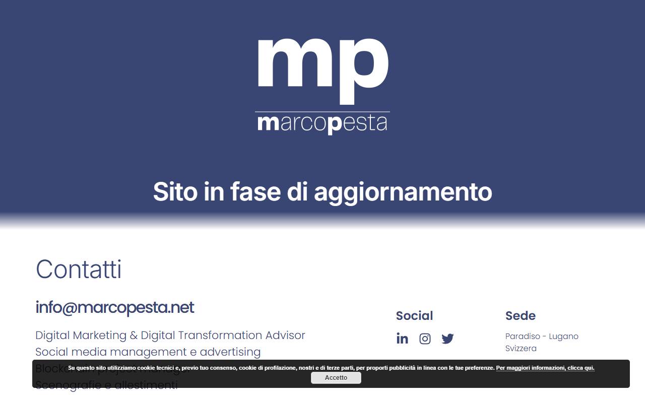 Anteprima del sito: Marco Pesta