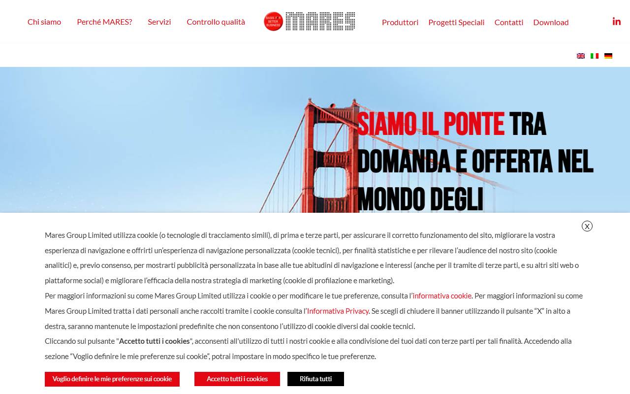 Anteprima del sito: Mares Marketing Services SA