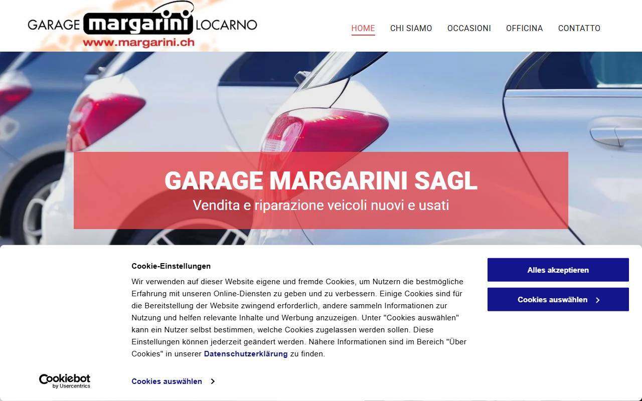 Anteprima del sito: Garage Margarini Sagl