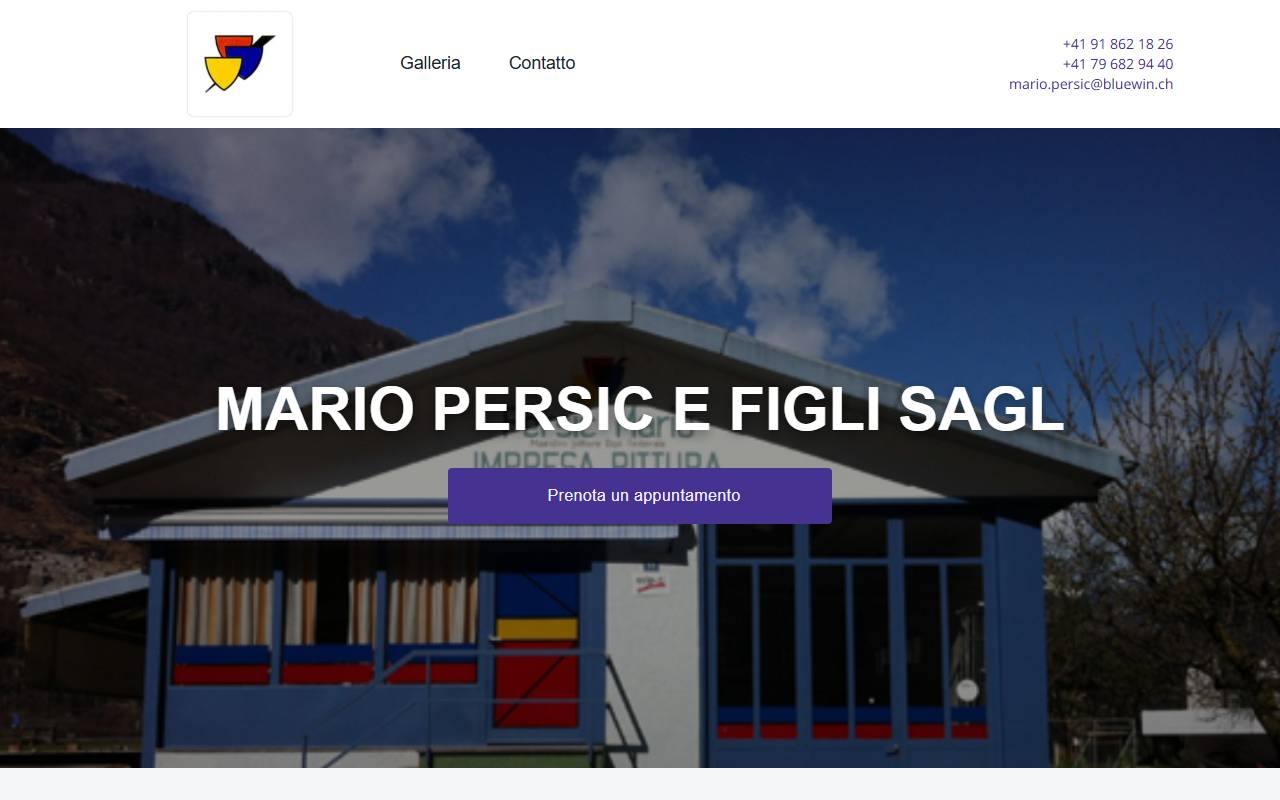 Anteprima del sito: Mario Persic e figli Sagl