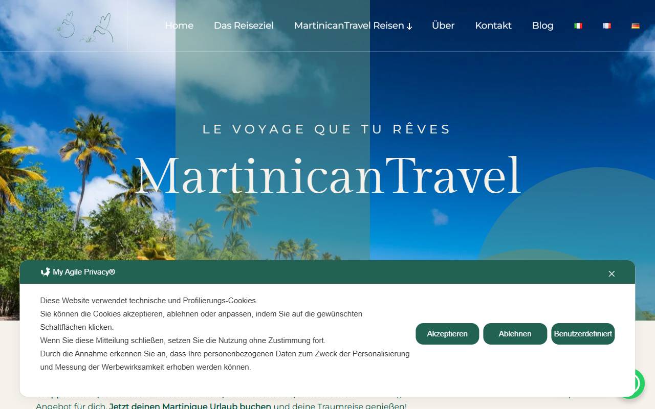 Anteprima del sito: MartinicanTravel di Noemi Binda