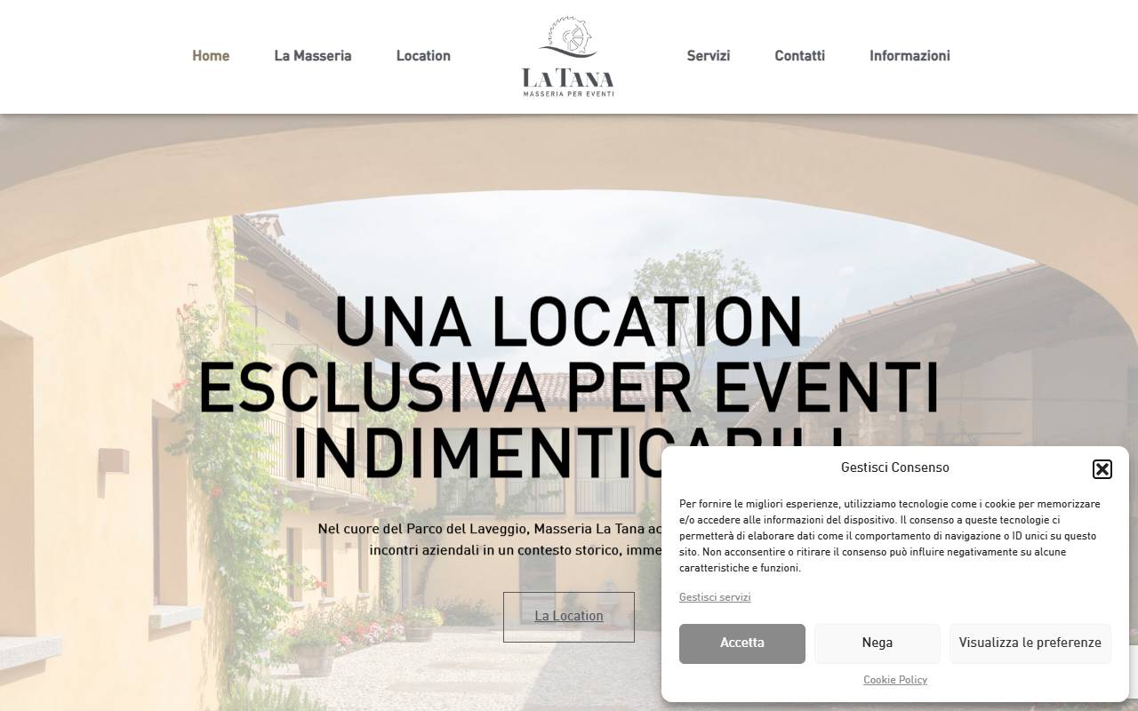 Anteprima del sito: Masseria La Tana Sagl