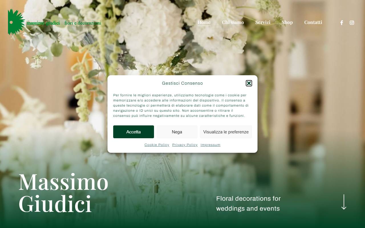 Anteprima del sito: MASSIMO GIUDICI FIORI E DECORAZIONI SAGL