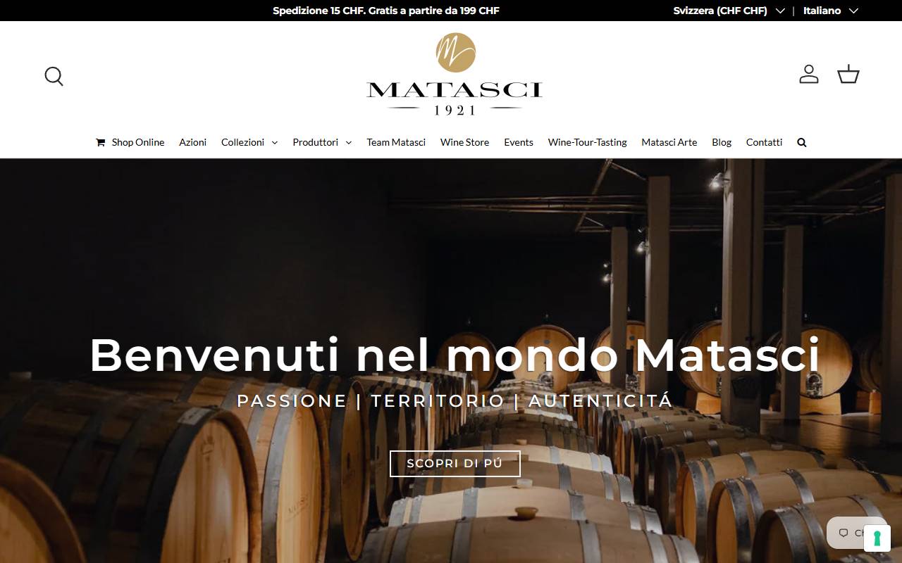 Anteprima del sito: Fondazione Matasci per l'Arte