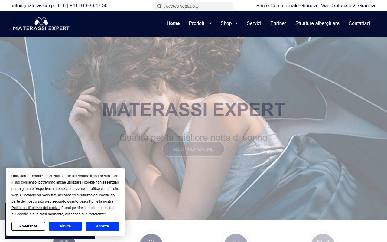 Anteprima del sito: MATRATZEN Expert Sagl
