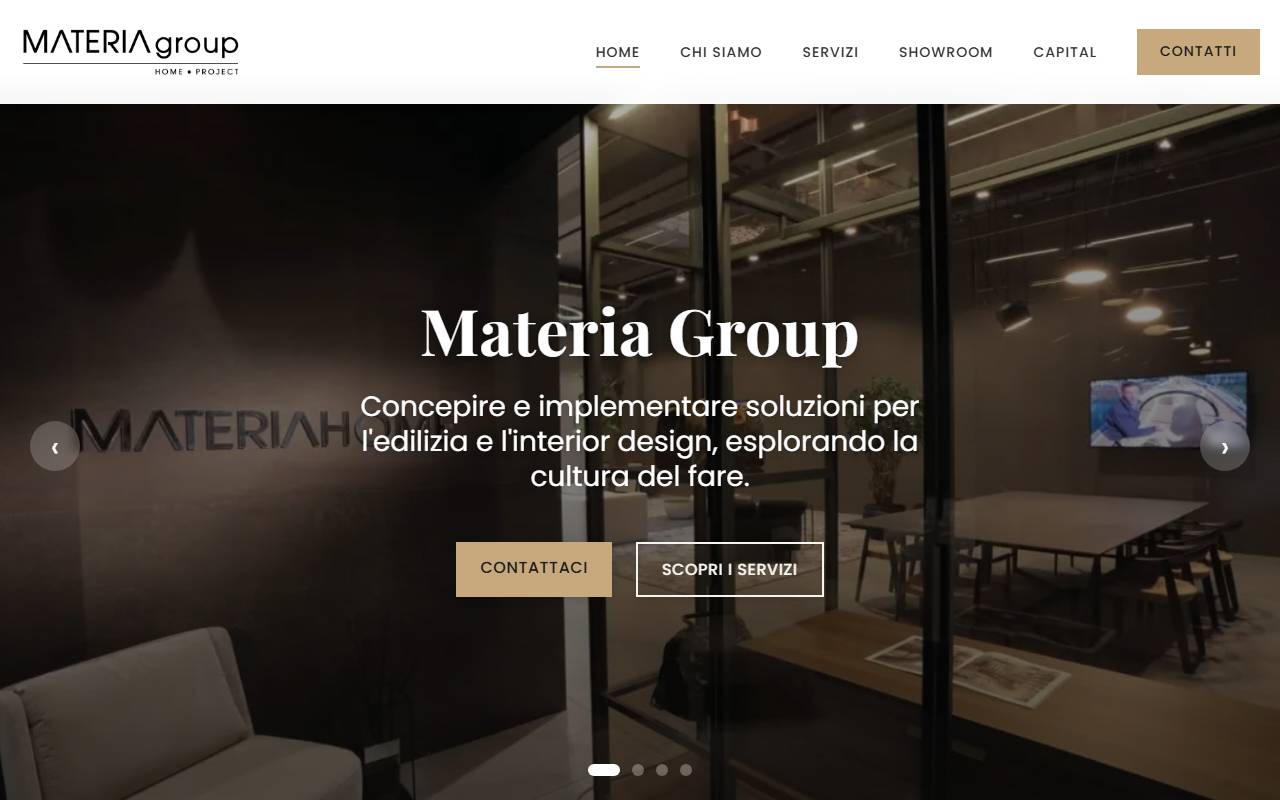 Anteprima del sito: MATERIA PROJECT SA