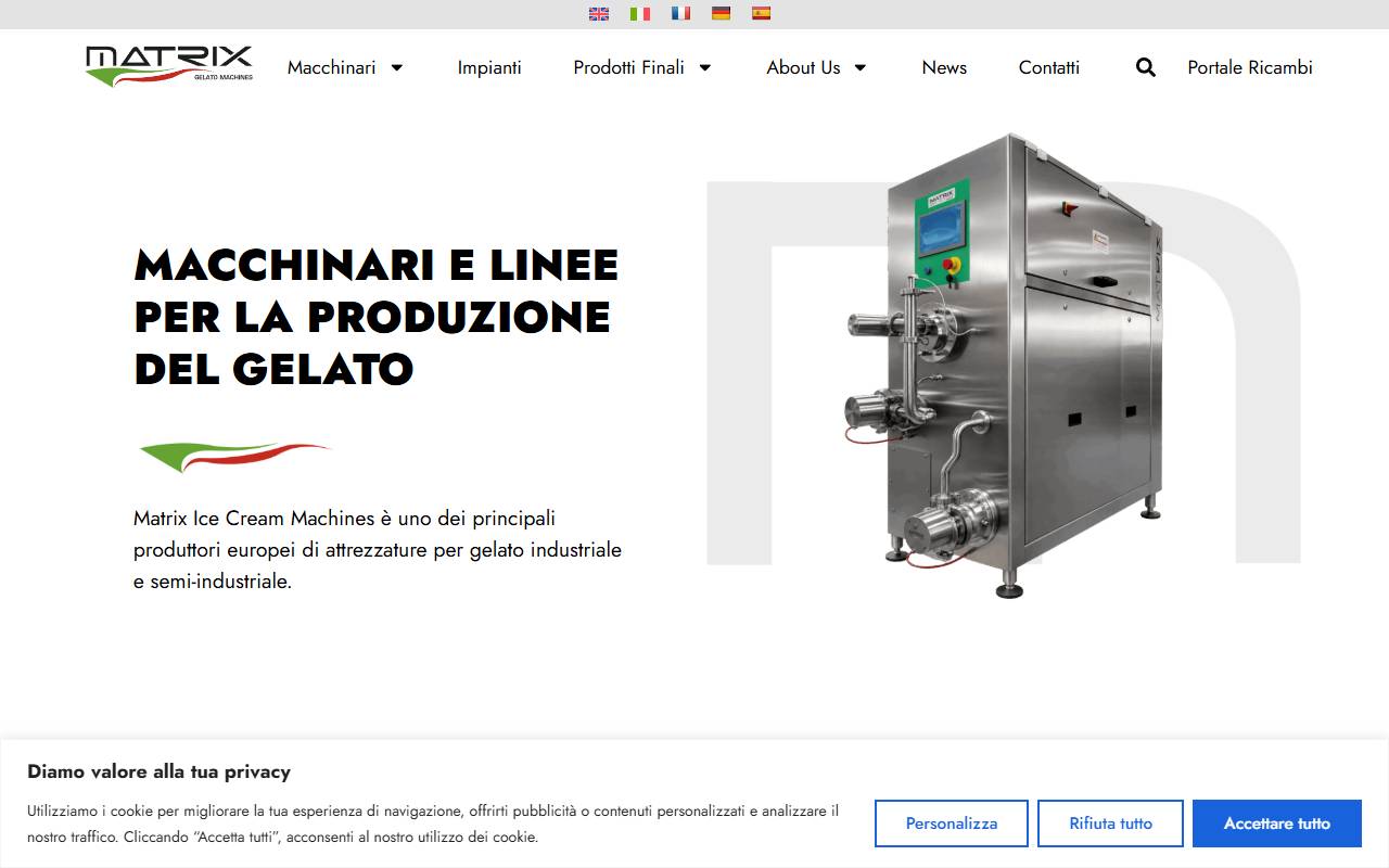 Anteprima del sito: MATRIX ENGINEERING SA