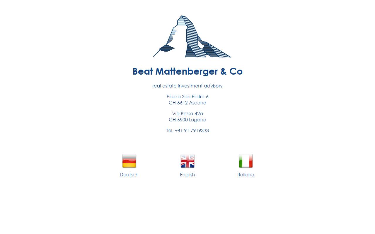 Anteprima del sito: Beat Mattenberger & Co