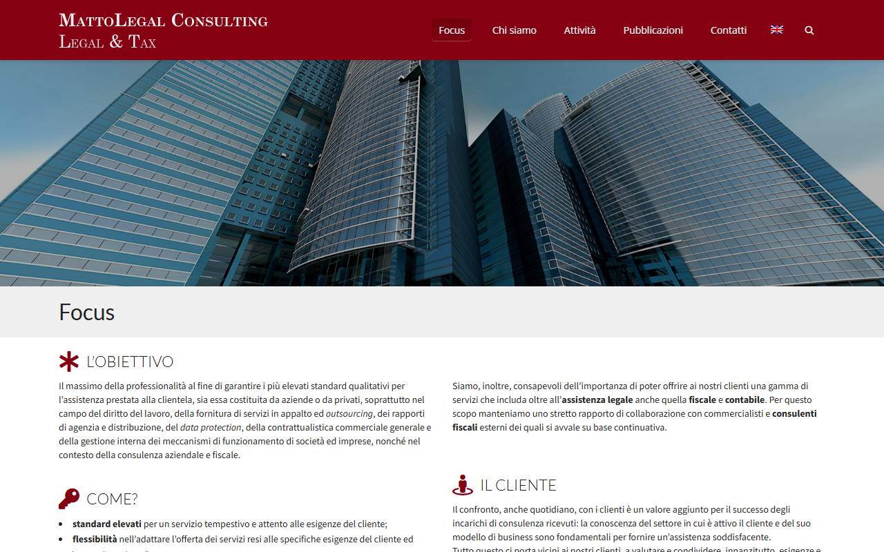 Anteprima del sito: Matto Legal Consulting Sagl