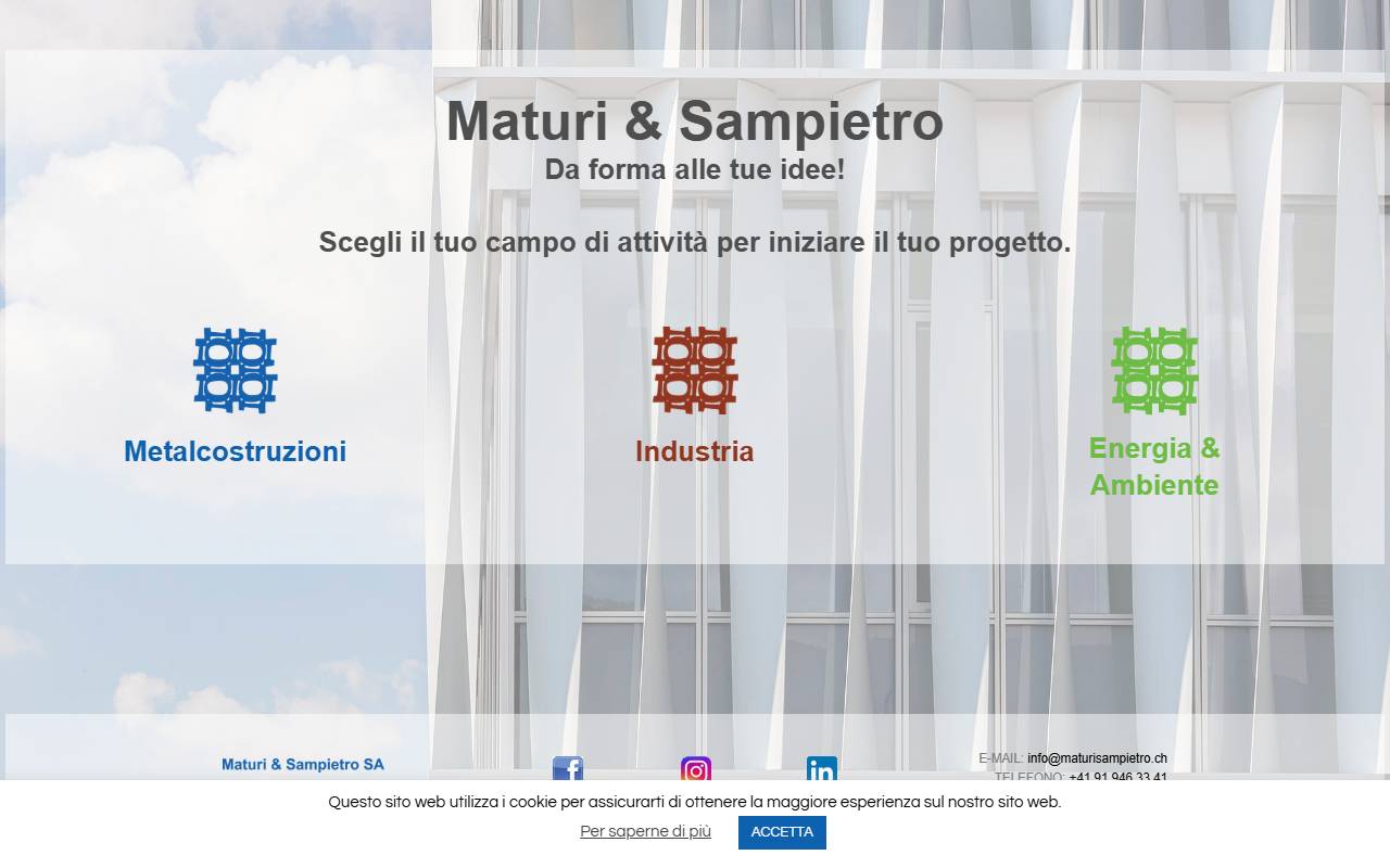 Anteprima del sito: MATURI E SAMPIETRO SA