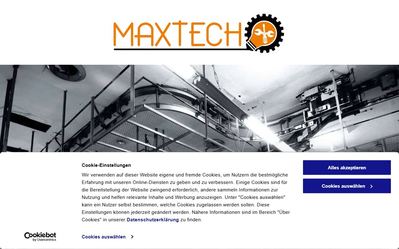 Anteprima del sito: MAXTECH Sagl