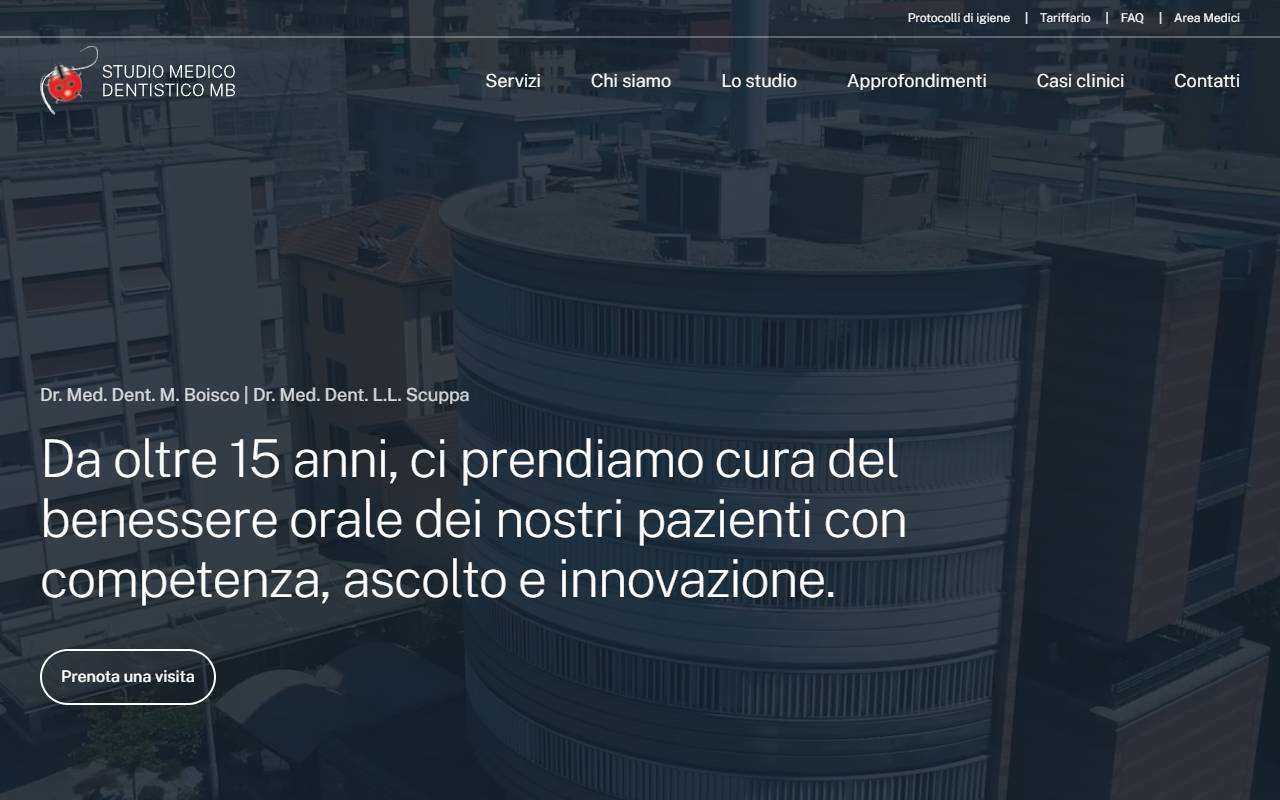 Anteprima del sito: Studio Medico Dentistico MB SA