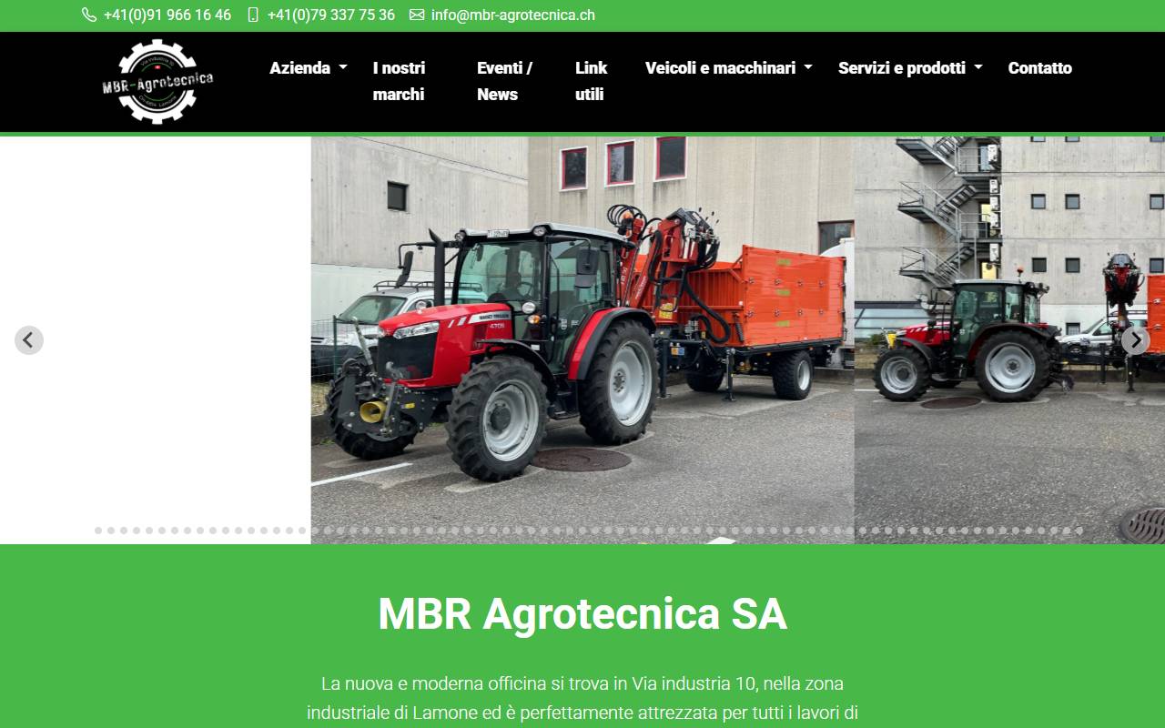 Anteprima del sito: MBR Agrotecnica SA