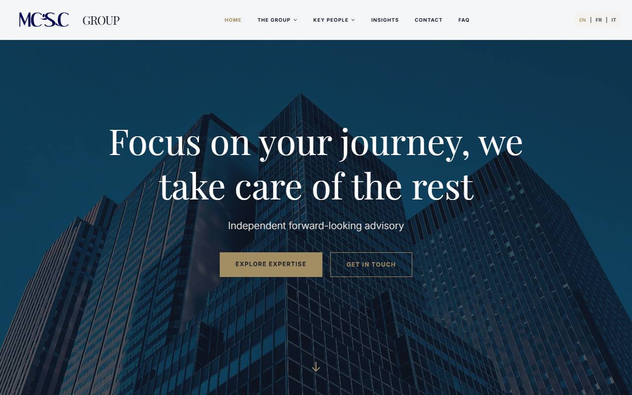 Anteprima del sito: MCSC Services Suisse Sagl