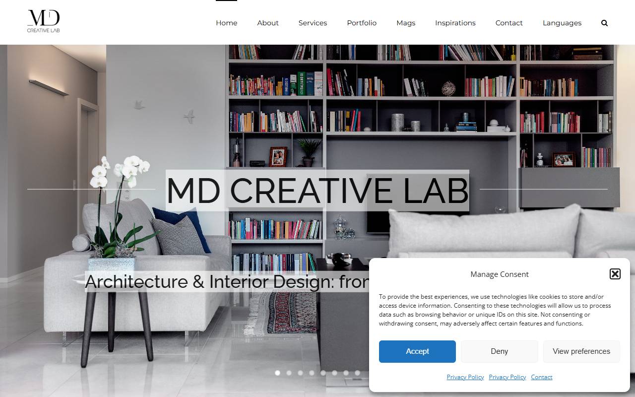 Anteprima del sito: MD Creative Lab Sagl